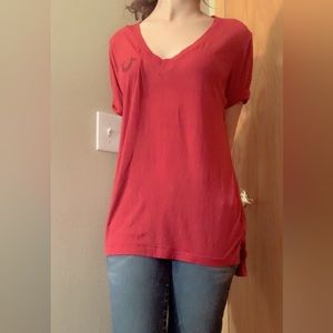 True Religion Women's Crystal Embellishment Buddha Logo Deep V-Neck Tee T-Shirt